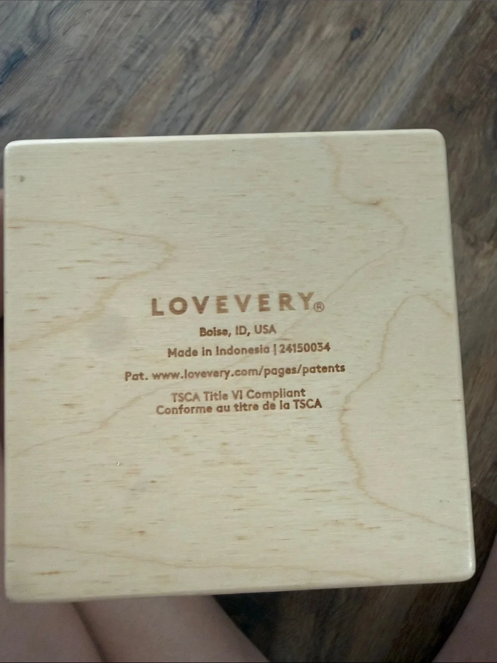 LOVEVERY Hide & Find Drop Box Baby Toddler Wood Toy with Ball 9M+